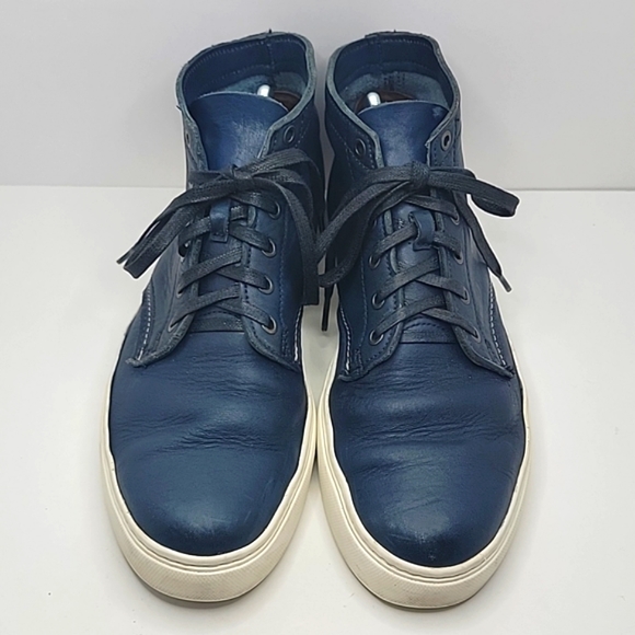 Wolverine | Navy blue leather chukka boots | MENS 10 - Picture 2 of 10